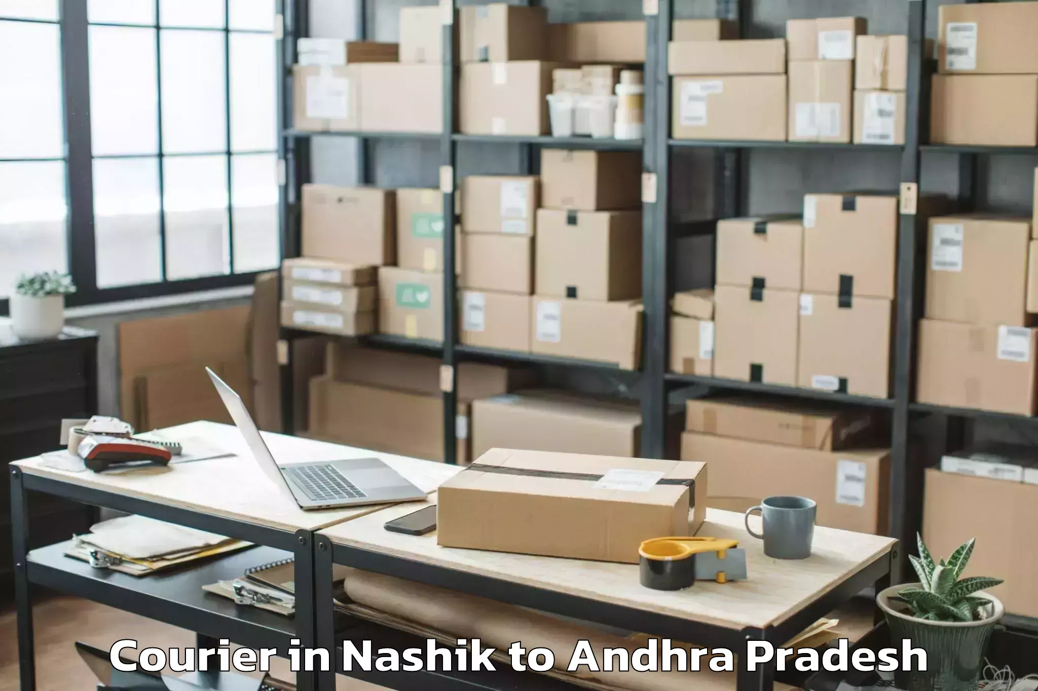 Easy Nashik to Veerullapadu Courier Booking